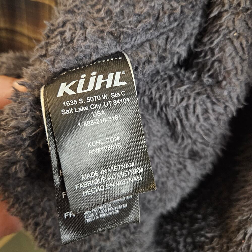 Kuhl Joyrydr Jacket Shirt Mens XXL Sherpa Lined Brown Flannel Snap Style 7253 - Picture 9 of 10